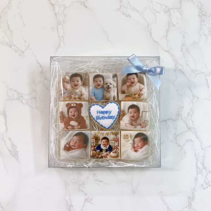 メモリーフォトクッキーBOX ♪《 選べる8色｜お好きな写真8枚｜プリントクッキー｜アイシングクッキー｜ギフト 》 5