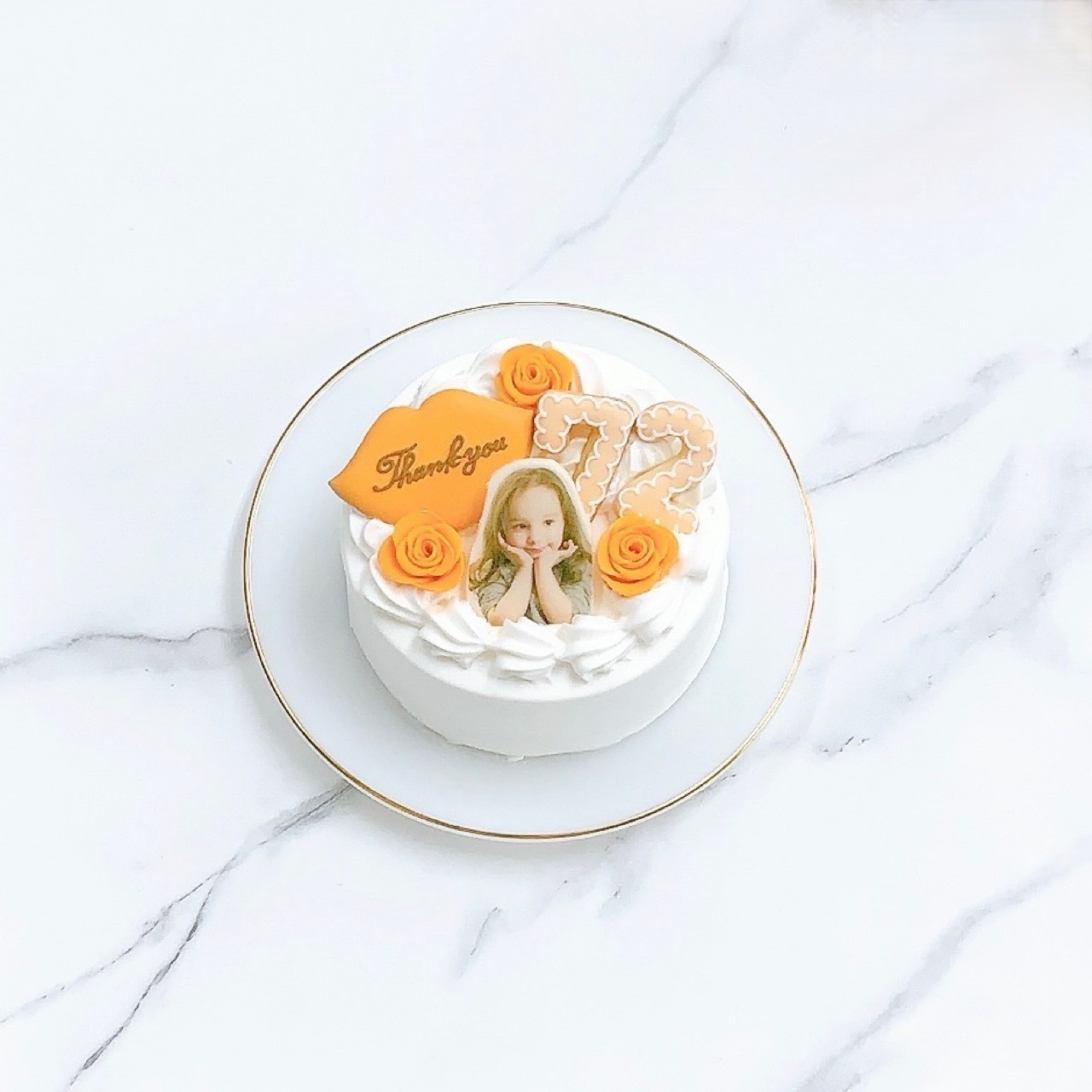 ◯リップセミオーダーケーキ✧ 4号《選べる9色｜写真ケーキ｜センイル