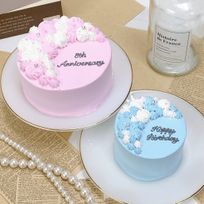 ◻︎ソフトフラワーセンイルケーキ 4号《選べる9色｜韓国｜誕生日｜お好きなメッセージ✧》