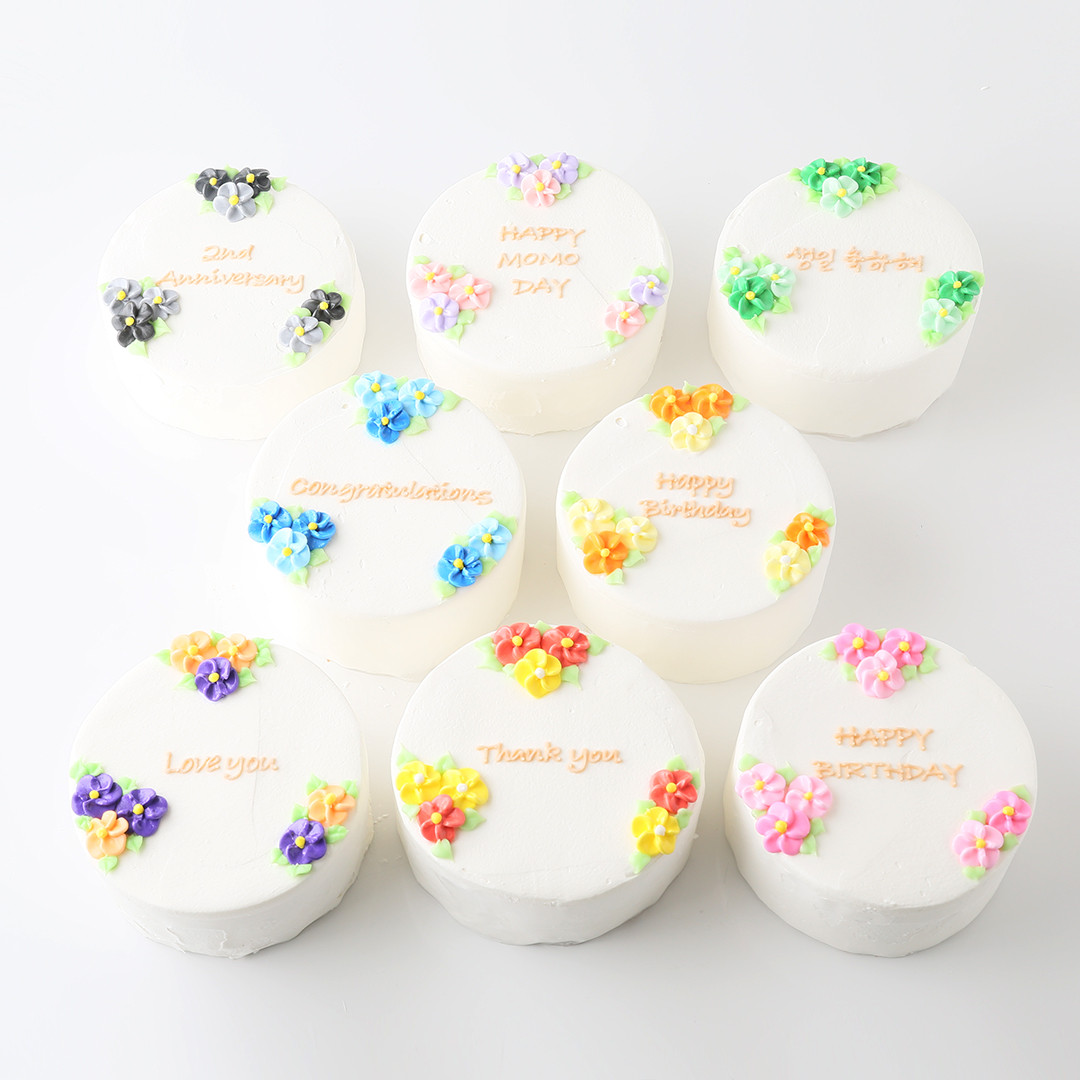 エレガントセンイルケーキ✧ 5号《お花を2色選べる｜フラワー｜韓国