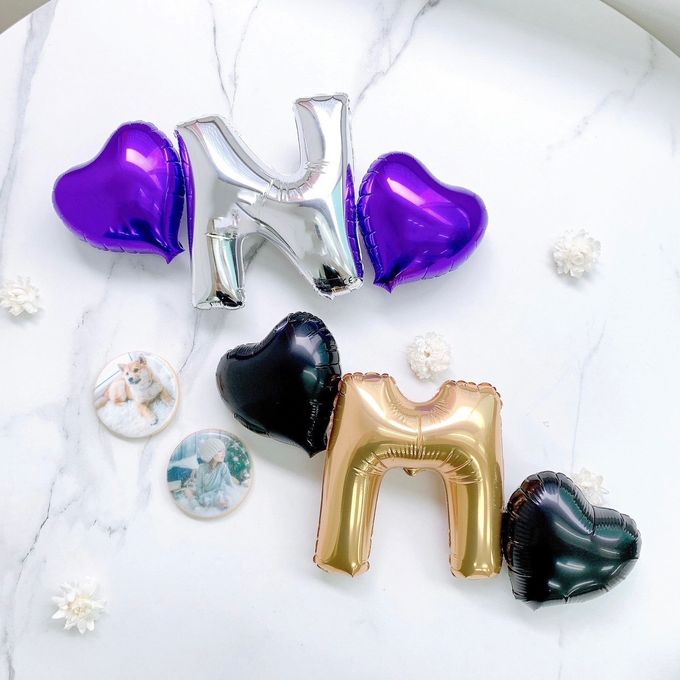 〈バルーン〉ハート付き❤︎ アルファベットバルーン＆プリントクッキーセット˚✧₊⁎ 4
