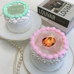◻︎燃える演出♪ フラワーカレンダー バーンアウェイケーキ 3号《選べる9色｜写真ケーキ｜プリントケーキ｜センイルケーキ｜韓国｜お好きな日付とメッセージ｜サプライズ》 2