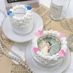 ◻︎バーンアウェイケーキ スタンダード［丸型］ 3号《選べる9色｜センイルケーキ｜お好きなメッセージ｜燃える演出♪》 4