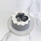 キラキラ薔薇ケーキ 4号《選べる10色｜バラ｜センイルケーキ｜バースデーケーキ｜韓国｜誕生日や記念日のお祝いに♪》  3