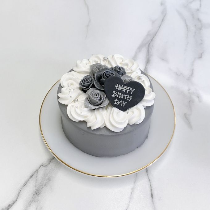 キラキラ薔薇ケーキ 4号《選べる10色｜バラ｜センイルケーキ｜バースデーケーキ｜韓国｜誕生日や記念日のお祝いに♪》  3