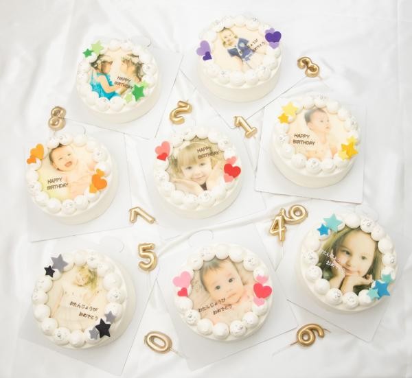 選べる8色♪写真ケーキ 誕生日ケーキや記念日などのお祝いに♪（プリントケーキ、バースデーケーキ） 3号 9cm 1