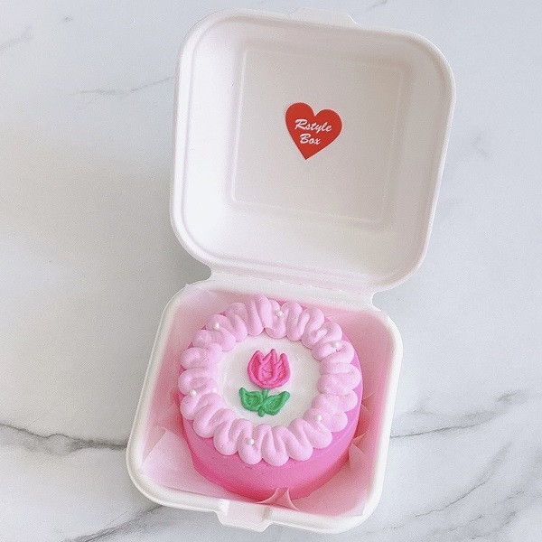 ◻︎ランチボックス入りおはなモチーフのセンイルケーキ【 カラバリ9色