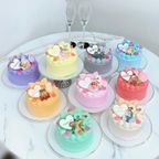 セミオーダーハートゼリーケーキ✧ 4号《選べる9色｜写真ケーキ｜センイルケーキ｜アイシングクッキー｜お好きな写真とメッセージで♪》 1