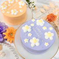 花づくしセンイルケーキ✧ 6号《選べる8色｜フラワー｜お好きなメッセージ✧》 
