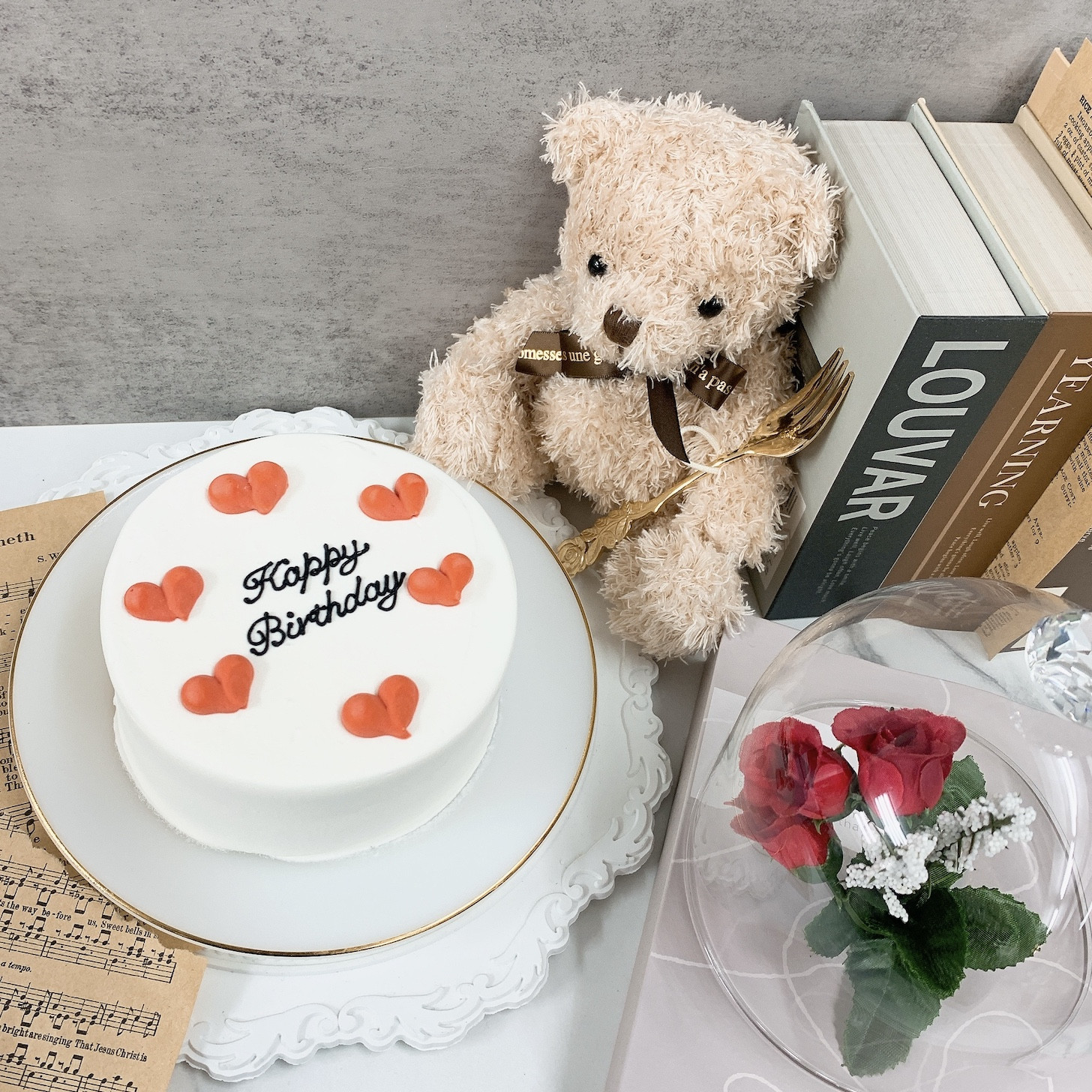 ◻︎ぷくぷくハートセンイルケーキ✧ 3号《選べる9色｜ハートデザイン