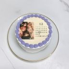 ◻︎お好みの写真で作るカレンダーケーキ 3号《選べる9色｜韓国｜誕生日｜記念日｜写真ケーキ｜プリントケーキ｜お好きなメッセージと日付♪》 5