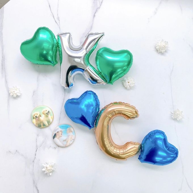 〈バルーン〉ハート付き❤︎ アルファベットバルーン＆プリントクッキーセット˚✧₊⁎ 6