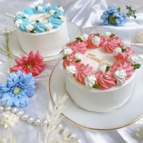 ◯ホワイトローズセンイルケーキ 6号《選べる9色｜薔薇｜お好きなメッセージ✧》