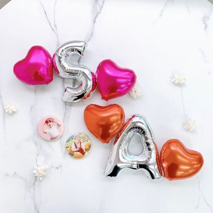 〈バルーン〉ハート付き❤︎ アルファベットバルーン＆プリントクッキーセット˚✧₊⁎ 7