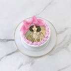リボン付き写真ケーキ✧ 4号《選べる8色｜プリントケーキ｜センイルケーキ｜お好きなメッセージで♪》 2