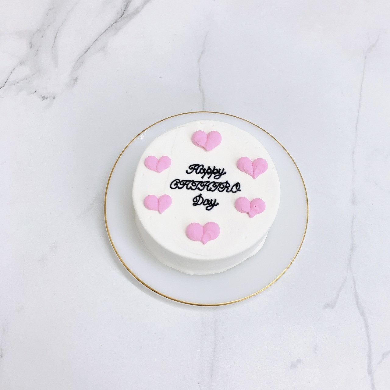 ◻︎ぷくぷくハートセンイルケーキ✧ 3号《選べる9色｜ハート