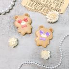◻︎サングラスくまちゃんアイシングクッキー【選べる9色｜ケーキにのせるだけでオリジナルケーキの完成♪】 1