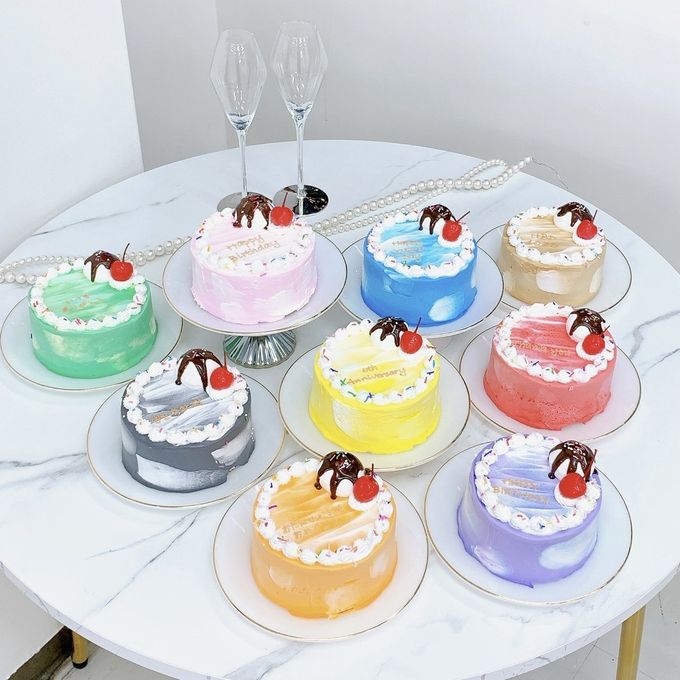 パフェ風センイルケーキ 5号《選べる9色｜お好きなメッセージ❤︎》 2