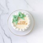 リボン付きキルティングケーキ 4号 センイルケーキ《選べる9色｜お好きなメッセージ♥︎》 8