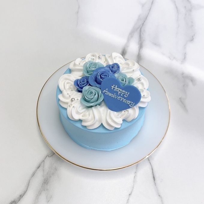 キラキラ薔薇ケーキ 4号《選べる10色｜バラ｜センイルケーキ｜バースデーケーキ｜韓国｜誕生日や記念日のお祝いに♪》  2