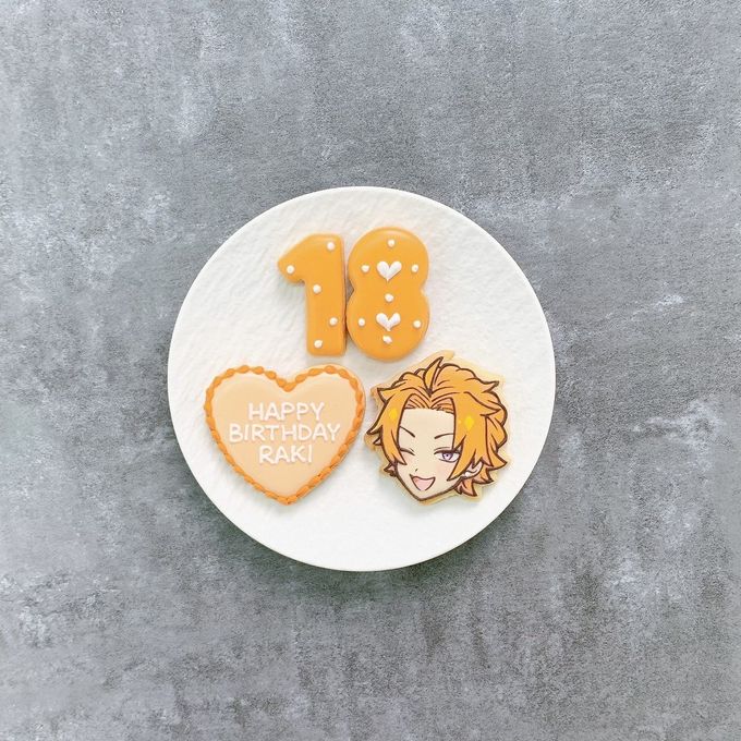 《リニューアル》頂いた画像から製作♡お好きなデザインの手書きクッキー付♪＋数字＆プレート（選べる8色♪）イラスト 写真 キャラクター ケーキに乗せるだけでオリジナルケーキの完成♪ 5