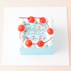 ☆Custom Cake Maker☆カスタマイズケーキ｜四角形｜チェリー 4号 1
