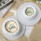 ◻︎燃える演出♪ バーンアウェイ ジェンダーリビールケーキ【性別発表】 3号《 センイルケーキ｜サプライズ 》 3