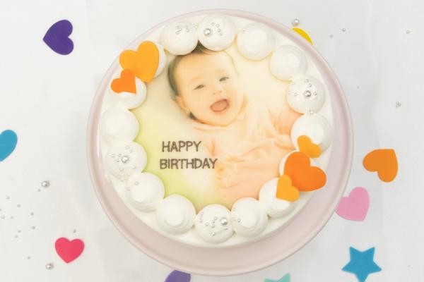 選べる8色♪写真ケーキ 誕生日ケーキや記念日などのお祝いに♪（プリントケーキ、バースデーケーキ） 3号 9cm 4