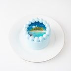 ◯パステルカラー写真ケーキ♪ 6号《選べる8色｜プリントケーキ｜センイルケーキ｜誕生日や記念日などのお祝いに♪》 7