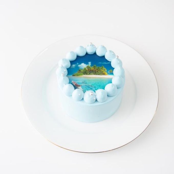 ◯パステルカラー写真ケーキ♪ 3号《選べる8色｜プリントケーキ｜センイルケーキ｜誕生日や記念日などのお祝いに♪》 7