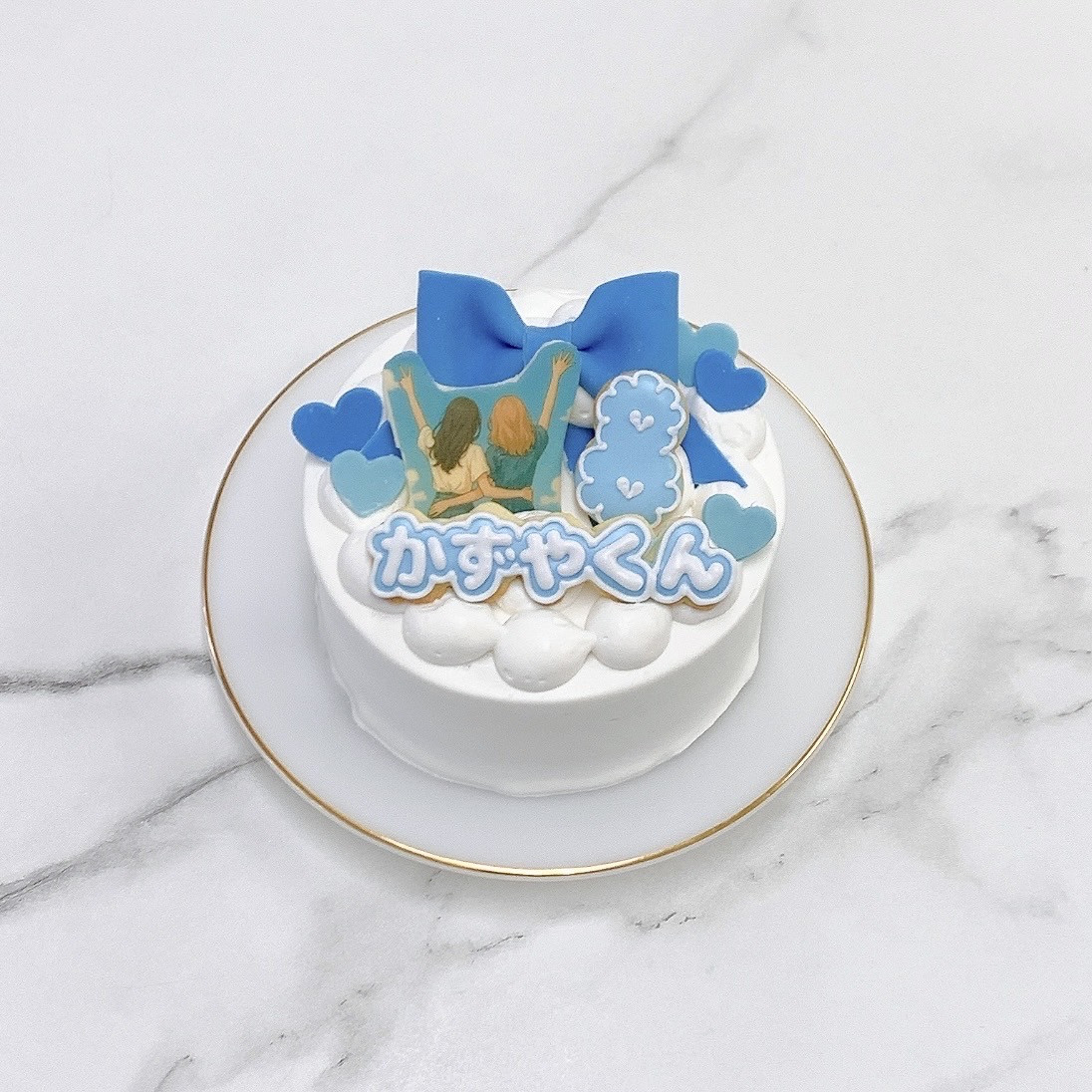 ◻︎［新］うちわ文字セミオーダーケーキ 6号《選べる9色｜アイシング