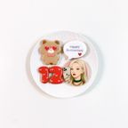 ◻︎サングラスくまちゃんお祝いSET（プリントクッキー・数字・メッセージクッキー付き）【選べる9色｜アイシングクッキー｜ケーキにのせるだけでオリジナルケーキの完成♪】 2