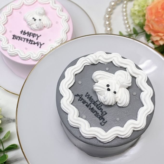 マルチーズセンイルケーキ 3号《 選べる9色｜韓国｜誕生日｜バースデーケーキ 》 1
