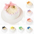 リボン付き写真ケーキ✧ 4号《選べる8色｜プリントケーキ｜センイルケーキ｜お好きなメッセージで♪》 1