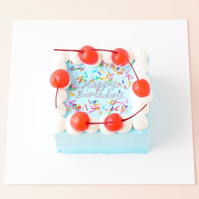 ☆Custom Cake Maker☆カスタマイズケーキ｜四角形｜チェリー 5号 1