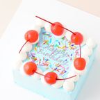 ☆Custom Cake Maker☆カスタマイズケーキ｜四角形｜チェリー 4号 4