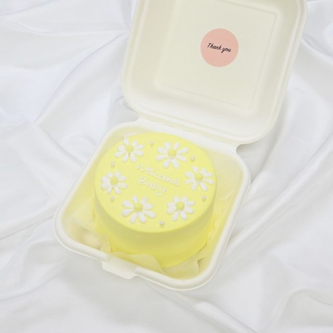 【ランチボックス】白いお花のランチボックスケーキ♪ 5