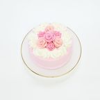 キラキラ薔薇ケーキ♪ 6号 センイルケーキ誕生日や記念日に♡ 3