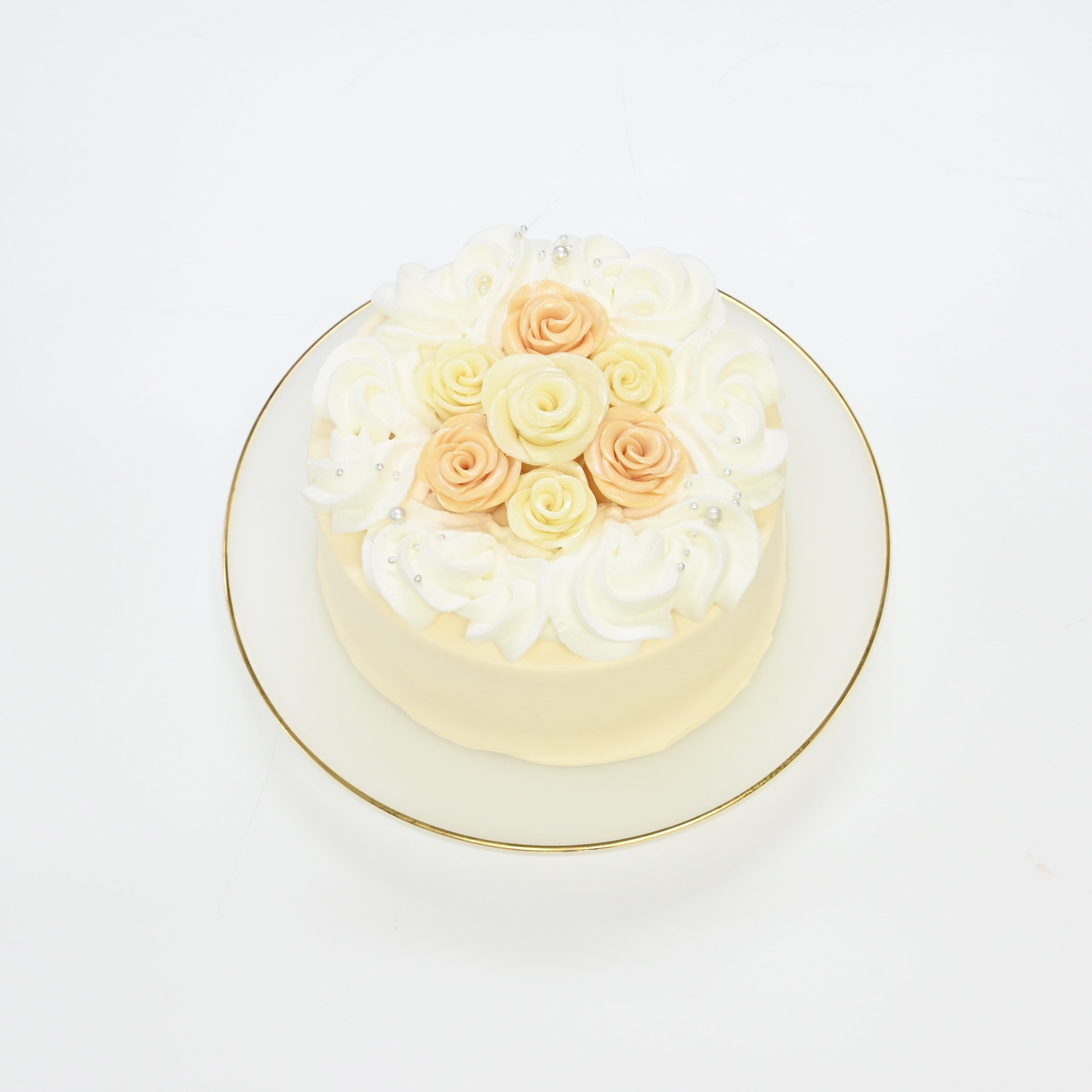 キラキラ薔薇ケーキ✧ 4号《選べる9色｜バラ｜センイルケーキ