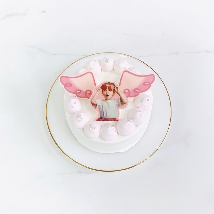 天使の羽プリントケーキ✧ 5号《選べる9色｜写真ケーキ｜センイルケーキ｜お好きな写真でお作りします♪》 3