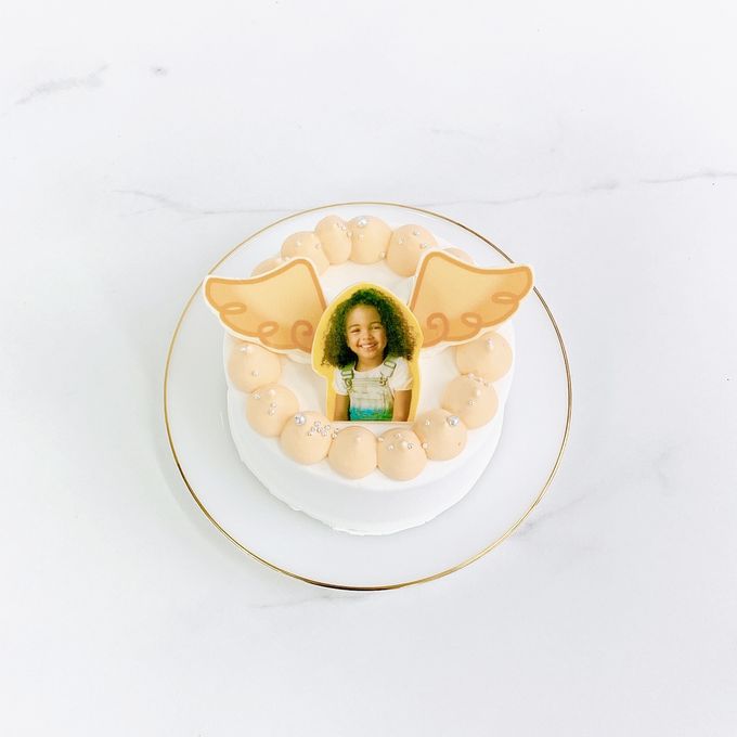 天使の羽プリントケーキ✧ 4号《選べる9色｜写真ケーキ｜センイルケーキ｜お好きなお写真でお作りします♪》 4