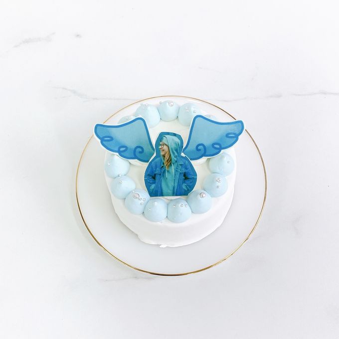 天使の羽プリントケーキ✧ 6号《選べる9色｜写真ケーキ｜センイルケーキ｜お好きな写真でお作りします♪》 7