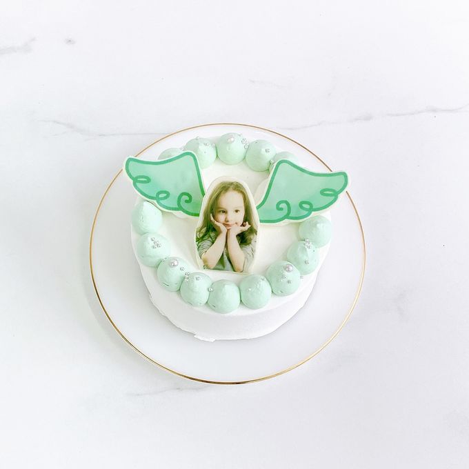 天使の羽プリントケーキ✧ 5号《選べる9色｜写真ケーキ｜センイルケーキ｜お好きな写真でお作りします♪》 8