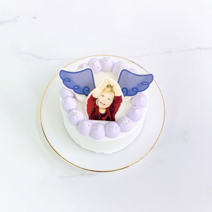 天使の羽プリントケーキ✧ 6号《選べる9色｜写真ケーキ｜センイルケーキ｜お好きな写真でお作りします♪》 9