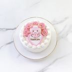 ◯プレート持ちイラストクッキー付き✧薔薇ケーキ 5号《選べる9色｜お好きなイラストで✧》 4
