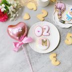 〈バルーン〉◻︎プリントクッキー&スティックバルーンSET✧《数字クッキー付き｜アイシングクッキー｜推し活やギフトにおすすめ♪》 1