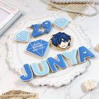 ◻︎パーティーアイシングクッキーセット No.3 ＼これひとつで誕生日・記念日から推し活まで♪／《全9色｜お好きなアルファベットや数字｜オリジナルメッセージ可｜イラスト付き》アルファベットまたは数字：1枚 2