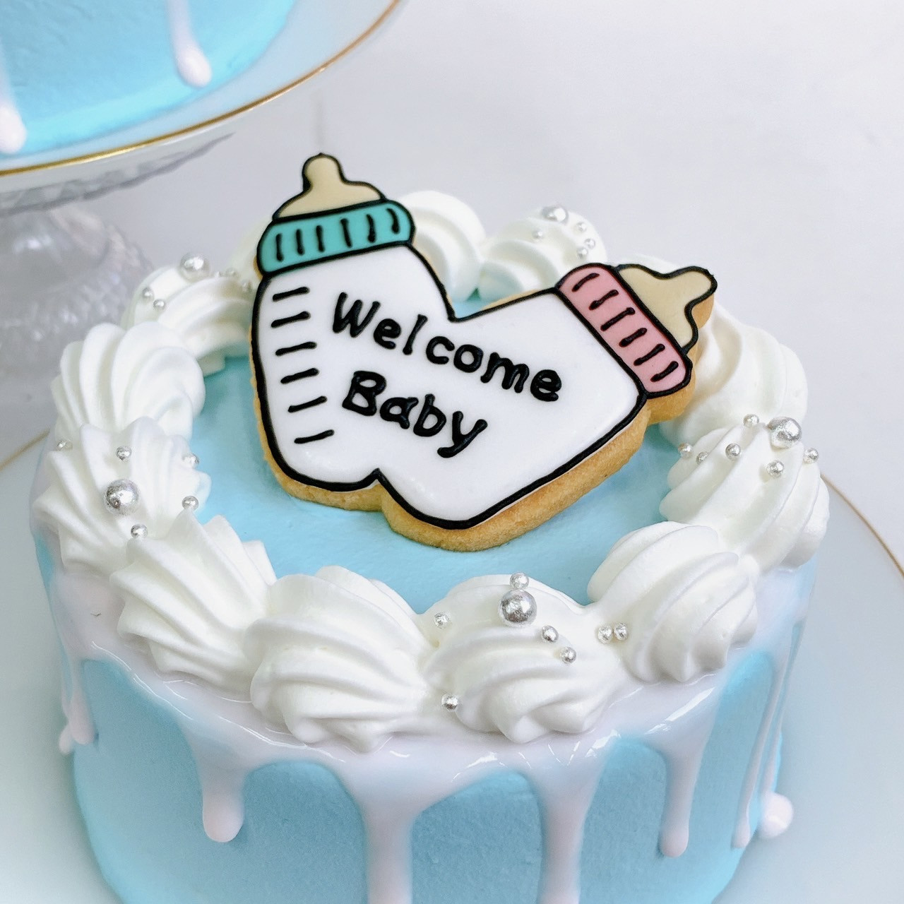 Welcome baby✧／◯ジェンダーリビールケーキ 4号《性別発表/妊娠祝い