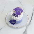 ［3号ケーキ］手書きクッキー付き 小さめセミオーダーケーキ《 選べる9色｜センイルケーキ｜アイシングクッキー｜イラストクッキー 》 5