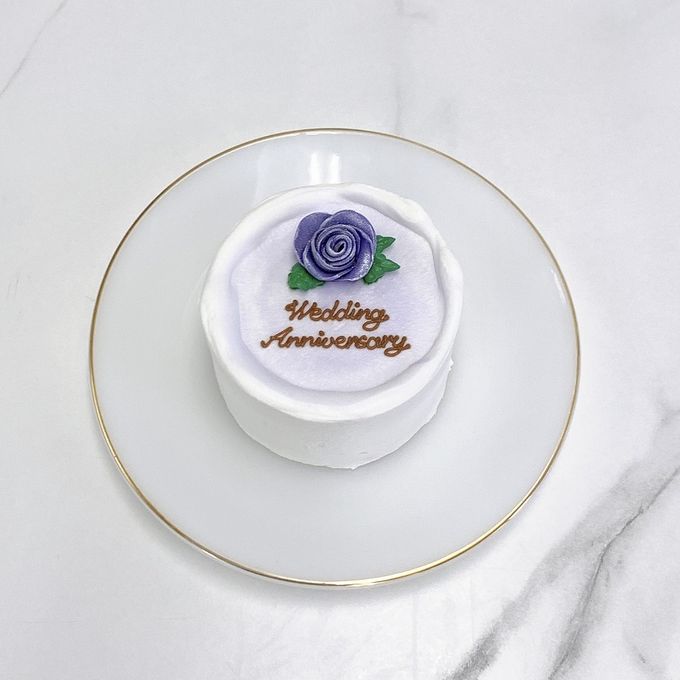 ◯ワンポイントローズセンイルケーキ 5号《選べる9色｜薔薇｜韓国｜誕生日｜お好きな色とメッセージ✧》 5